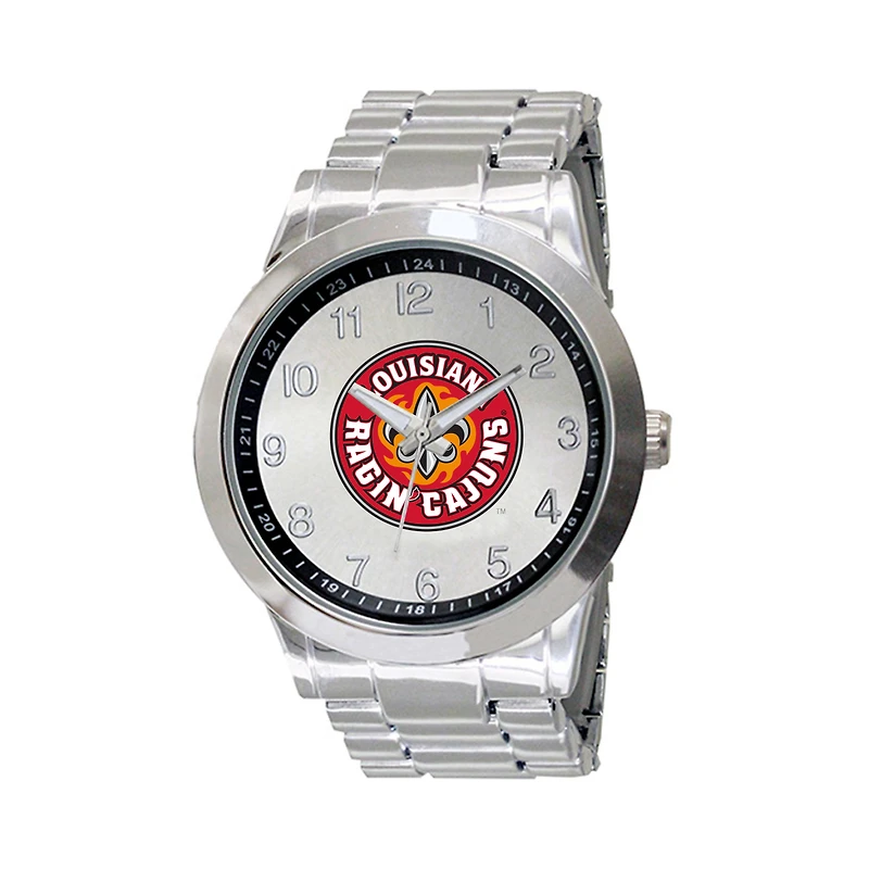 Men's Silver Louisiana Ragin' Cajuns Integris Stainless Steel Watch