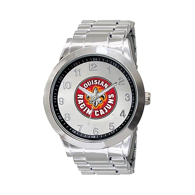 Men's  Silver Louisiana Ragin' Cajuns Integris Stainless Steel Watch