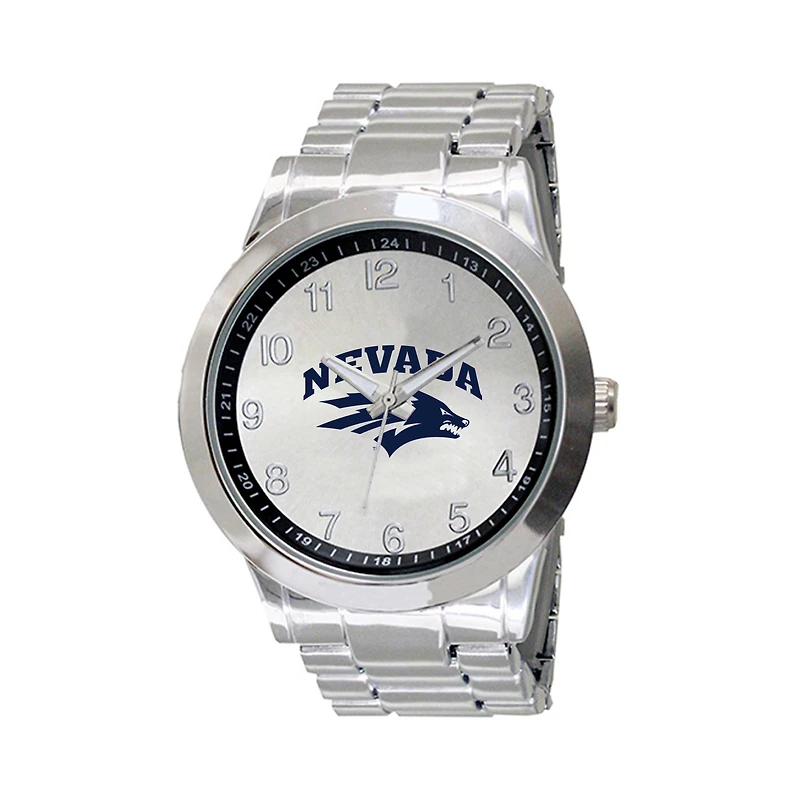 Men's Silver Nevada Wolf Pack Integris Stainless Steel Watch