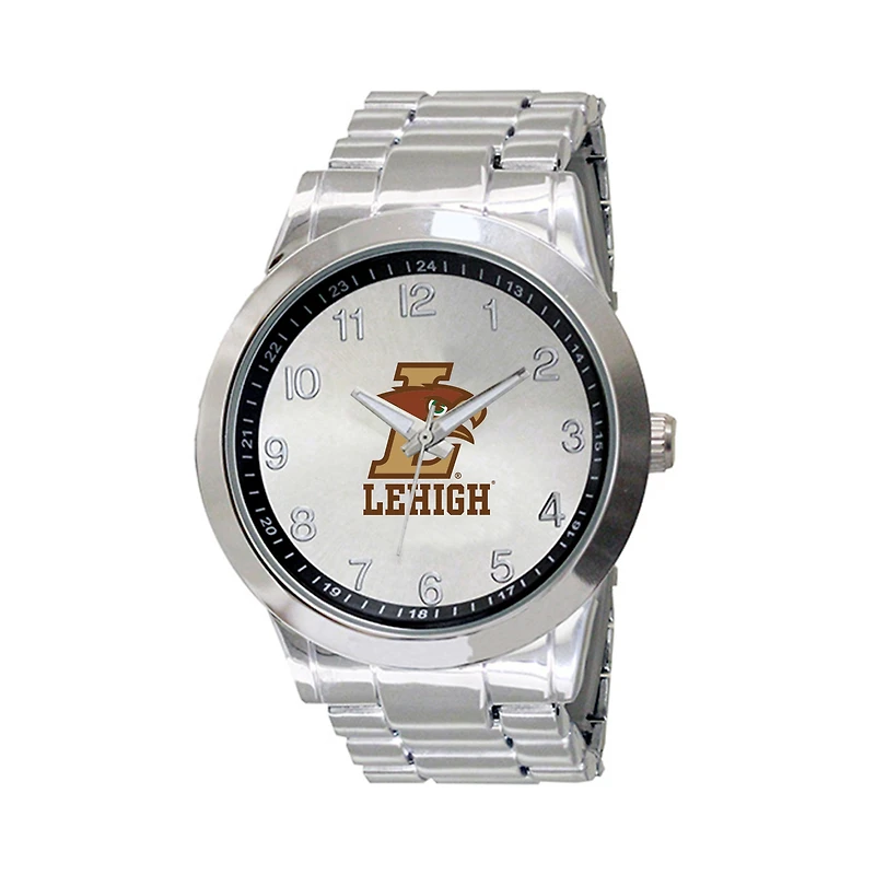 Men's Silver Lehigh Mountain Hawks Integris Stainless Steel Watch