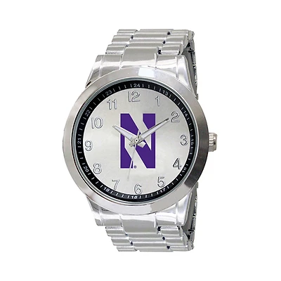 Men's Silver Northwestern Wildcats Integris Stainless Steel Watch