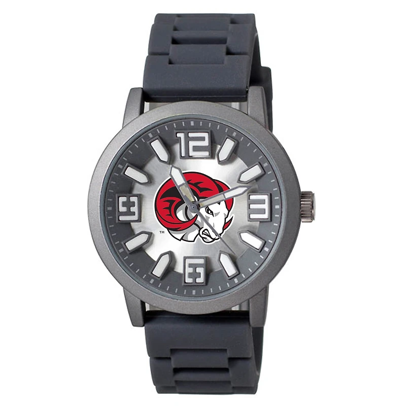 Men's Black Winston-Salem State Rams Enigma Silicone Strap Watch