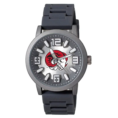 Men's  Black Winston-Salem State Rams Enigma Silicone Strap Watch