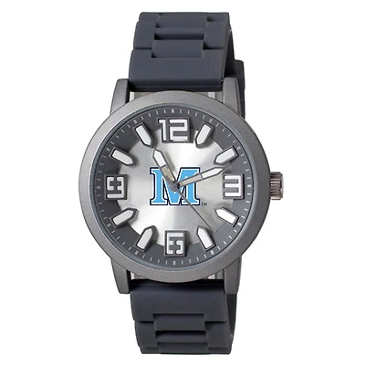 Men's Black Maine Black Bears Enigma Silicone Strap Watch