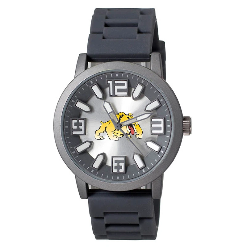 Men's Black Bowie State Bulldogs Enigma Silicone Strap Watch
