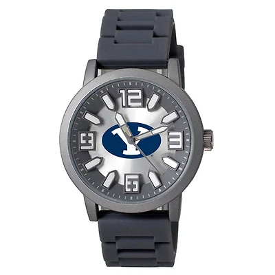 Men's Black BYU Cougars Enigma Silicone Strap Watch