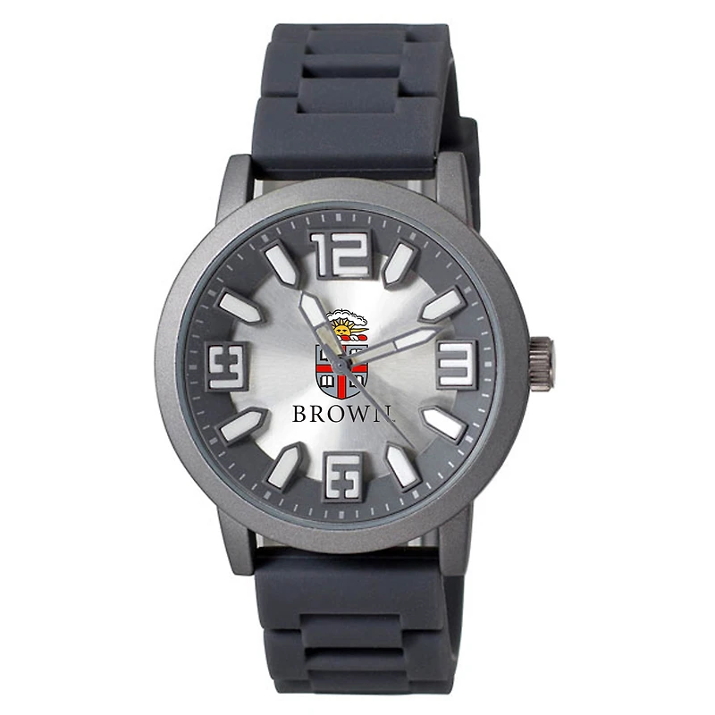 Men's Black Brown Bears Enigma Silicone Strap Watch