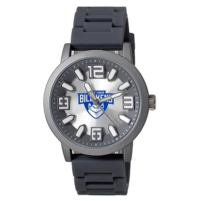 Men's Black Saint Louis Billikens Enigma Silicone Strap Watch