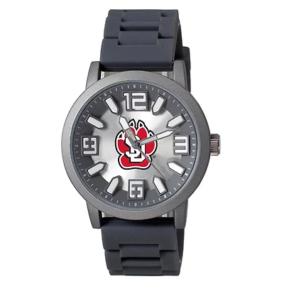 Men's Black South Dakota Coyotes Enigma Silicone Strap Watch