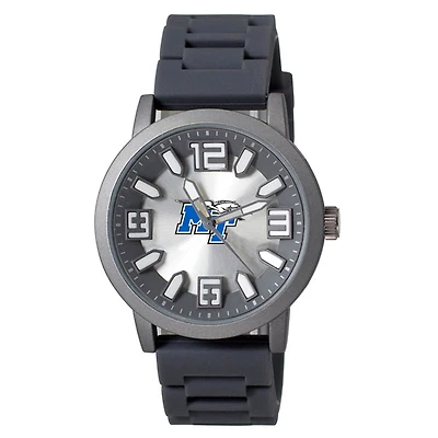 Men's Black MTSU Blue Raiders Enigma Silicone Strap Watch