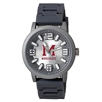 Men's  Black Morehouse Maroon Tigers Enigma Silicone Strap Watch
