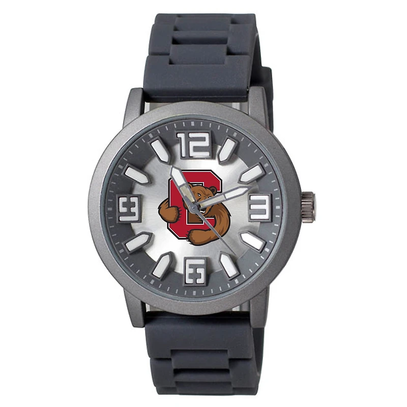 Men's Black Cornell Big Red Enigma Silicone Strap Watch