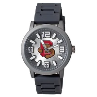 Men's  Black Cornell Big Red Enigma Silicone Strap Watch