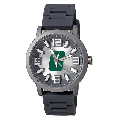 Men's Black Charlotte 49ers Enigma Silicone Strap Watch