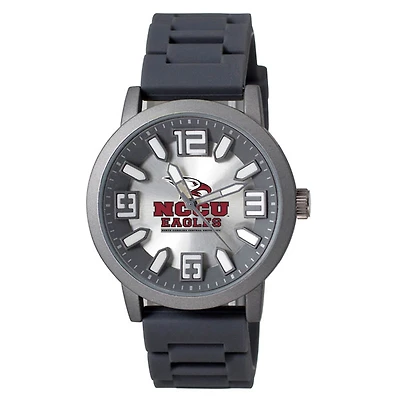 Men's Black North Carolina Central Eagles Enigma Silicone Strap Watch