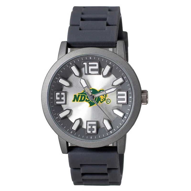 Men's Black NDSU Bison Enigma Silicone Strap Watch