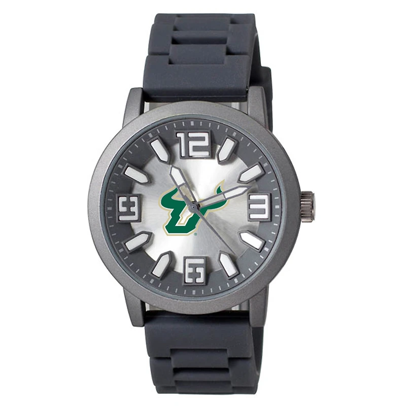 Men's Black South Florida Bulls Enigma Silicone Strap Watch