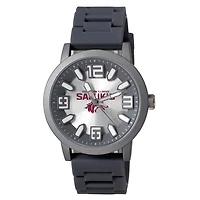 Men's  Black Southern Illinois Salukis Enigma Silicone Strap Watch