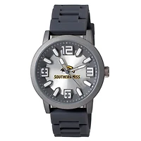 Men's  Black Southern Miss Golden Eagles Enigma Silicone Strap Watch