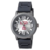 Men's  Black Temple Owls Enigma Silicone Strap Watch