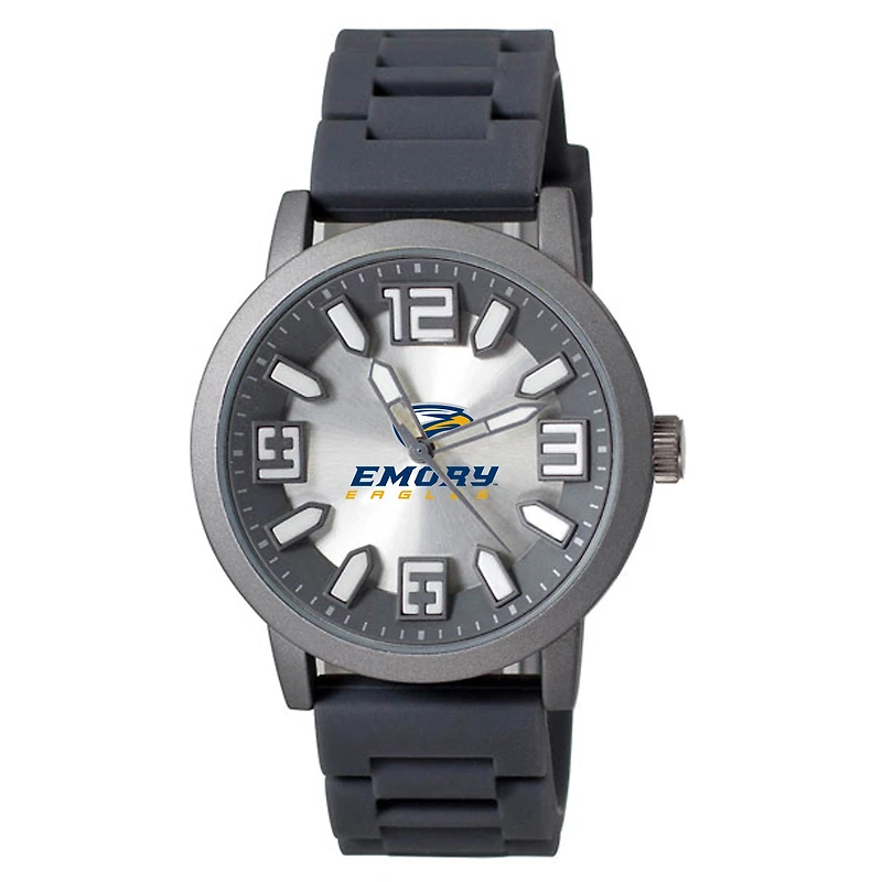Men's Black Emory Eagles Enigma Silicone Strap Watch