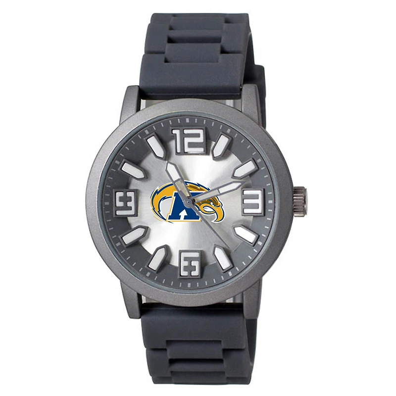 Men's Black Kent State Golden Flashes Enigma Silicone Strap Watch