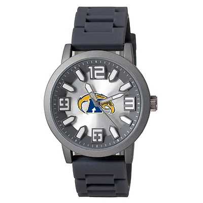 Men's Black Kent State Golden Flashes Enigma Silicone Strap Watch