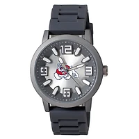 Men's  Black Fresno State Bulldogs Enigma Silicone Strap Watch