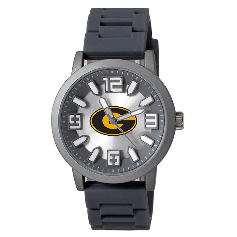 Men's Black Grambling Tigers Enigma Silicone Strap Watch