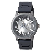 Men's  Black Jackson State Tigers Enigma Silicone Strap Watch