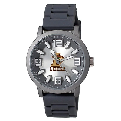 Men's Black Lehigh Mountain Hawks Enigma Silicone Strap Watch
