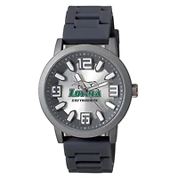 Men's  Black Loyola Greyhounds Enigma Silicone Strap Watch