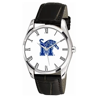 Men's  Black Memphis Tigers Berkeley Leather Watch
