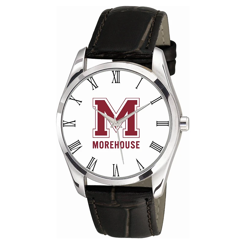 Men's Black Morehouse Maroon Tigers Berkeley Leather Watch