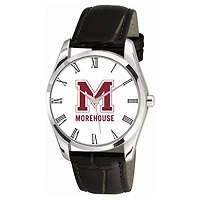 Men's  Black Morehouse Maroon Tigers Berkeley Leather Watch