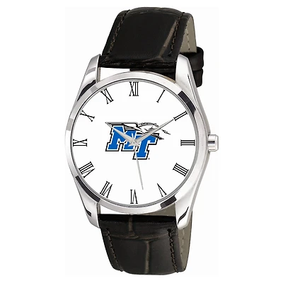 Men's  Black MTSU Blue Raiders Berkeley Leather Watch