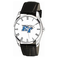Men's  Black MTSU Blue Raiders Berkeley Leather Watch