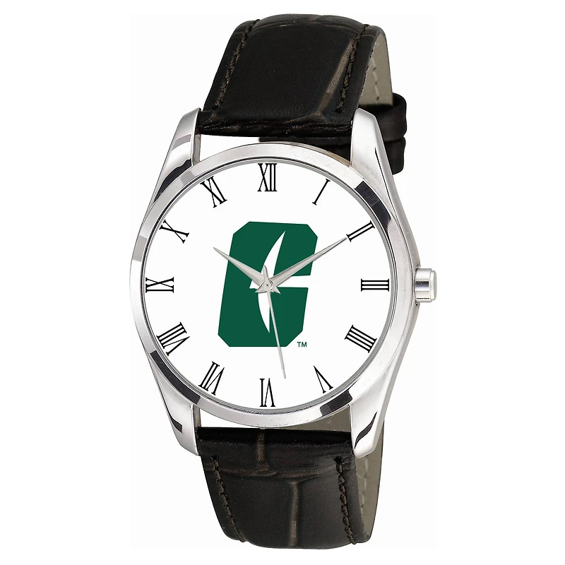 Men's Black Charlotte 49ers Berkeley Leather Watch