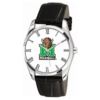 Men's  Black Marshall Thundering Herd Berkeley Leather Watch