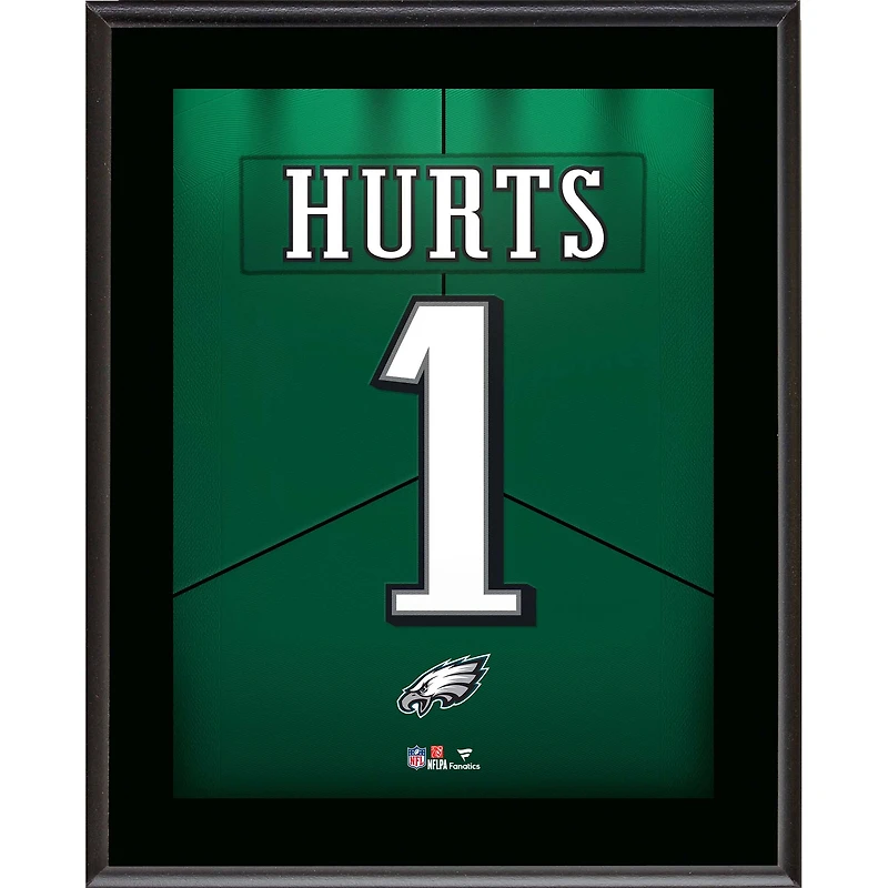Jalen Hurts Philadelphia Eagles 10.5" x 13" Kelly Green Jersey Number Sublimated Player Plaque