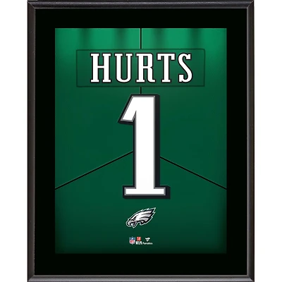 Jalen Hurts Philadelphia Eagles 10.5" x 13" Kelly Green Jersey Number Sublimated Player Plaque