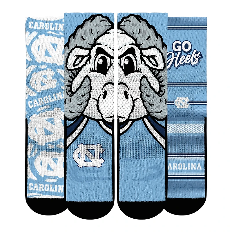 Youth Rock Em Socks  North Carolina Tar Heels Fan Favorite Three-Pack Crew Sock Set