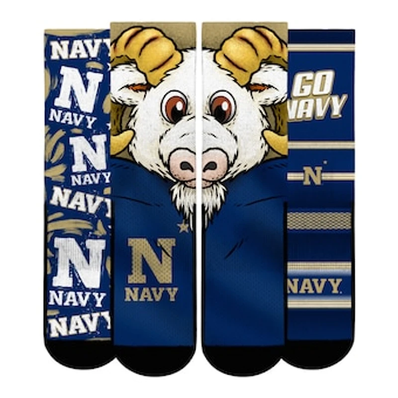 Youth Rock Em Socks  Navy Midshipmen Fan Favorite Three-Pack Crew Sock Set