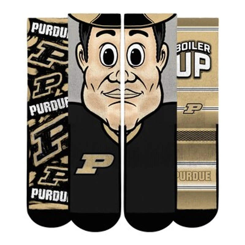 Youth Rock Em Socks  Purdue Boilermakers Fan Favorite Three-Pack Crew Sock Set