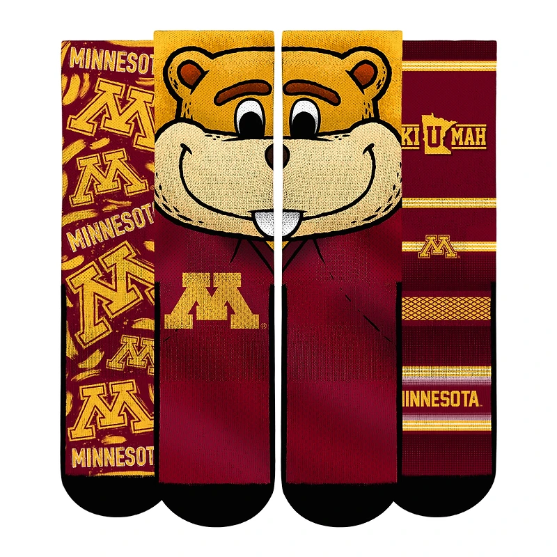 Youth Rock Em Socks Minnesota Golden Gophers Fan Favorite Three-Pack Crew Sock Set