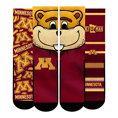 Youth Rock Em Socks  Minnesota Golden Gophers Fan Favorite Three-Pack Crew Sock Set