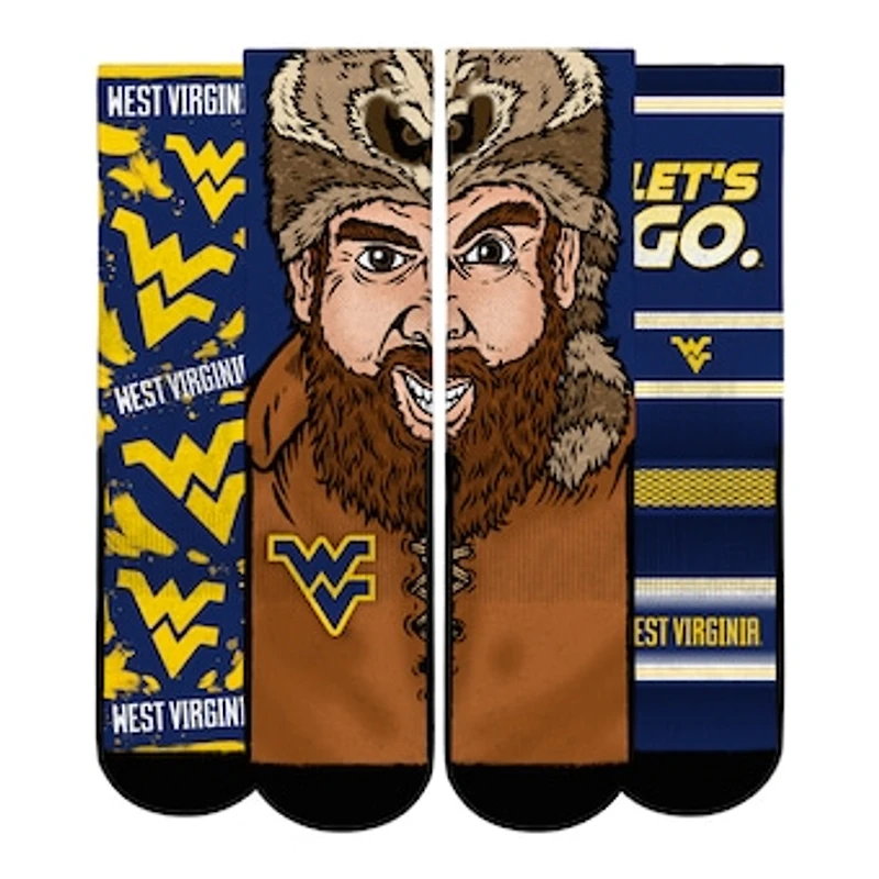Youth Rock Em Socks  West Virginia Mountaineers Fan Favorite Three-Pack Crew Sock Set