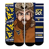 Youth Rock Em Socks  West Virginia Mountaineers Fan Favorite Three-Pack Crew Sock Set