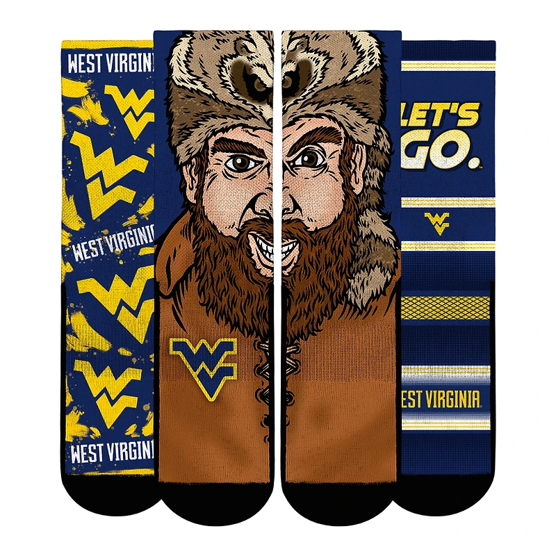 Youth Rock Em Socks  West Virginia Mountaineers Fan Favorite Three-Pack Crew Sock Set