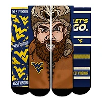 Youth Rock Em Socks  West Virginia Mountaineers Fan Favorite Three-Pack Crew Sock Set
